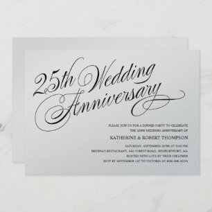Silver Wedding Anniversary Invitations