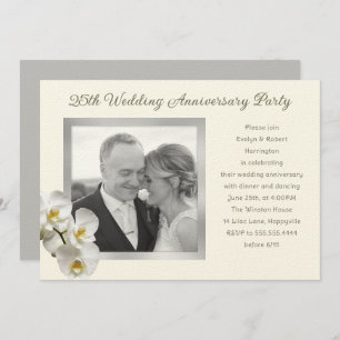 Silver Wedding Anniversary Orchids Photo Template