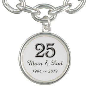 Silver Wedding Anniversary Parents 1994 2019 Bracelet