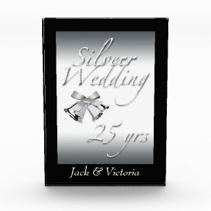 Silver Wedding Anniversary-Personalize Award