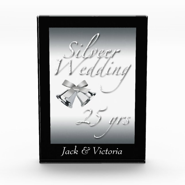 Silver Wedding Anniversary-Personalize Award (Front)