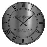 Silver Wedding Anniversary (Personalize) Large Clock Silver Wedding Anniversary (Personalize) Large Clock