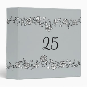 Silver Wedding Anniversary Scrapbook Binder Gift