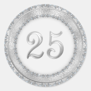 Silver Wedding Anniversary Sticker