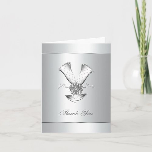 Silver Wedding Anniversary Thank You Cards