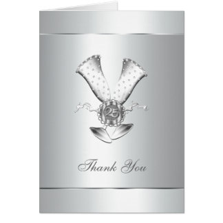 Silver Wedding Anniversary Thank You Cards