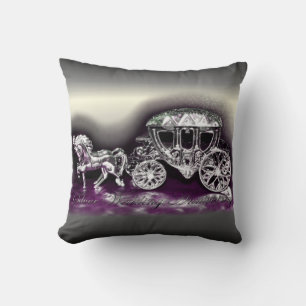 Silver Wedding Anniversary with a Silver Coach Throw Pillow
