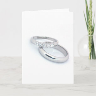 Silver Wedding Bands Save the Date Announcement