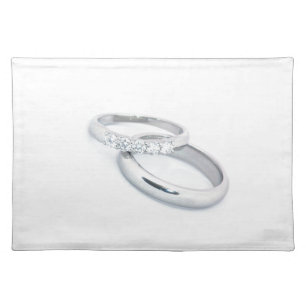Silver Wedding Bands Save the Date Placemat