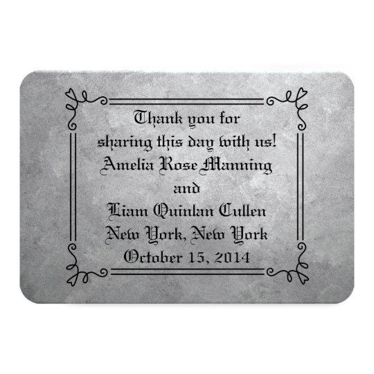 Silver Wedding Favor Tags Card