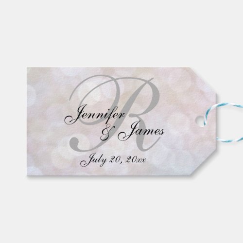 Silver Wedding Favor Tags  Pack of Gift Tags