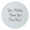 Silver Wedding Favor Thank You Sticker