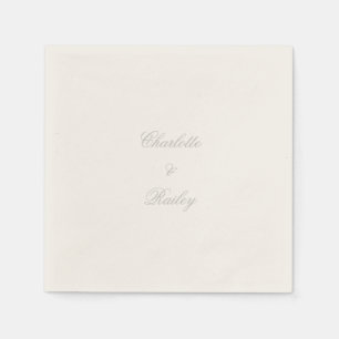 Silver Wedding Napkins