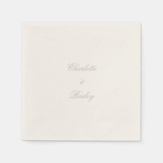 Silver Wedding Napkins