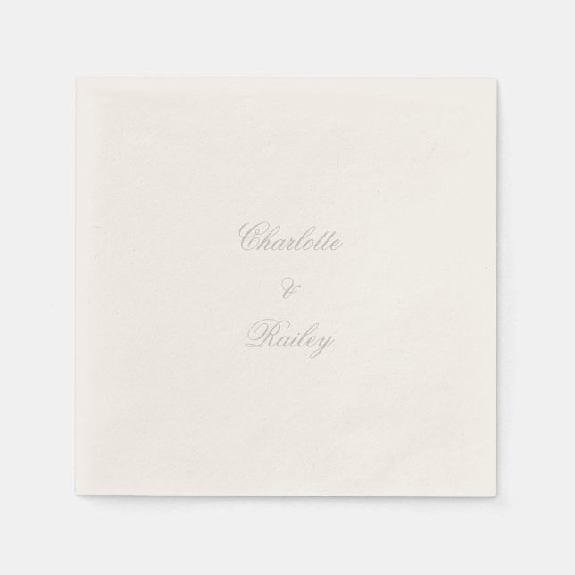 Silver Wedding Napkins (Front)