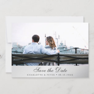 Silver Wedding Photo Save The Date