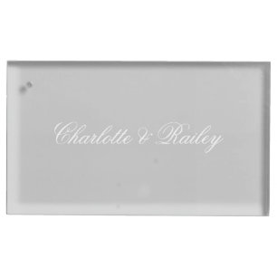 Silver Wedding Place Card Holder