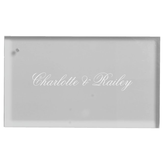 Silver Wedding Place Card Holder (Front)