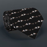 Silver Western Spurs on Black Necktie<br><div class="desc">Mens western necktie black with rows of silver spurs</div>