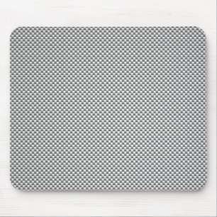 Silver White Carbon Fiber Print Mouse Pad