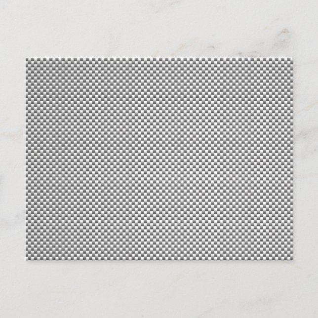 Silver White Carbon Fiber Print Postcard (Front)
