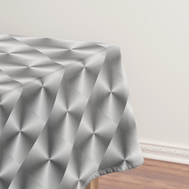 Silver White Grey Tablecloth Abstract (In Situ)