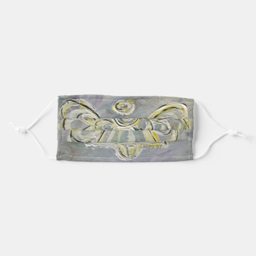 Silver White Guardian Angel Art Custom Face Masks | Zazzle