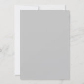 Silver & White Modern Minimal Script Bridal Shower Invitation (Back)