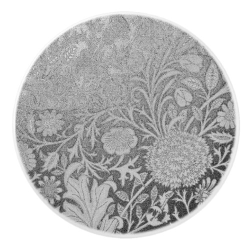 SilverWilliam Morrisredesignedfloralpatternvi Ceramic Knob