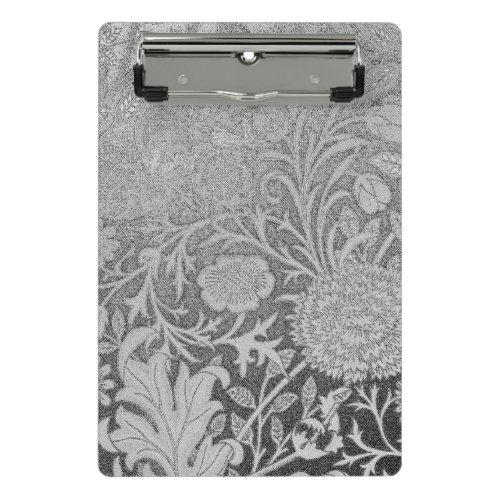 SilverWilliam Morrisredesignedfloralpatternvi Mini Clipboard