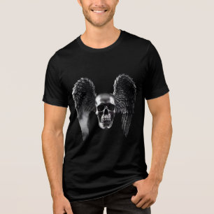Silver Winged Skull Tri-Blend Shirt