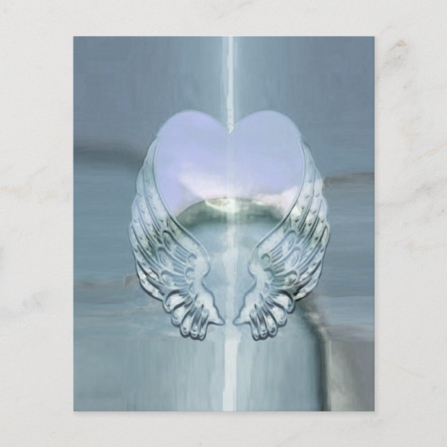 Silver Wings Wrapped Around a Heart Flyer (Front)