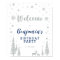 Silver Winter Boy Birthday Party Welcome Sign