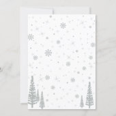 Silver Winter onederland 1st girl birthday party Invitation (Back)