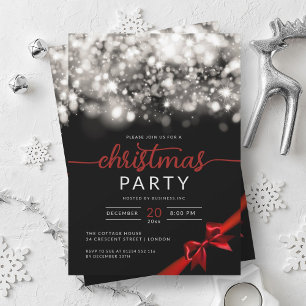 Silver Winter Sparkling Company Xmas Party Invitation