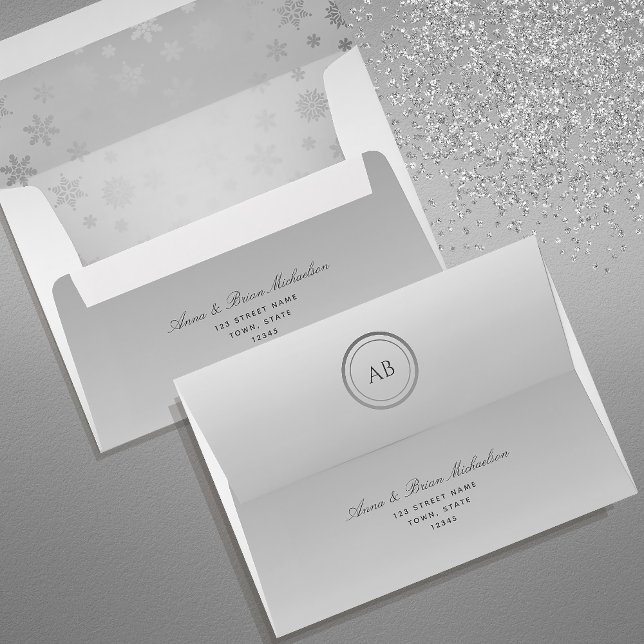 Silver Winter Wedding Envelope (Creator Uploaded)