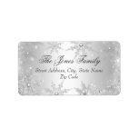 Silver Winter Wonderland Christmas Address Labels<br><div class="desc">Christmas Address Labels. Silver Sparkle jewel snowflake design. Please Note: All flat images,  they do not have real jewels!</div>