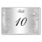 Silver Winter Wonderland Christmas Table Number