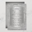 Silver Winter Wonderland Sweet 16 Invitation