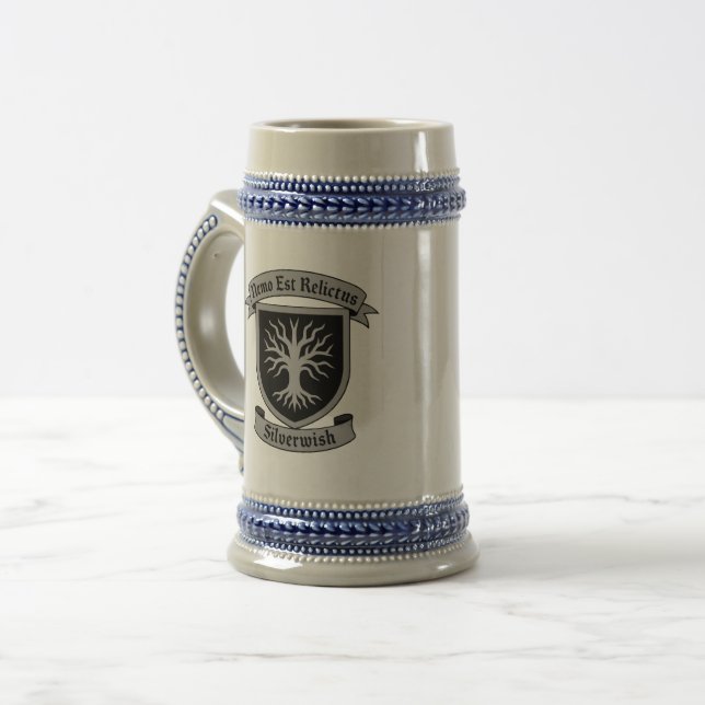 Silver Wish Crest and motto Mug Original Colors (Front Left)