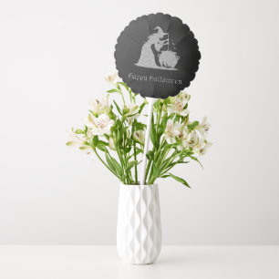 Silver Witch & Cauldron Halloween Balloon