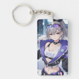 Silver Wolf fan art 1 Keychain