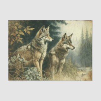 Silver Wolves  Tissue Paper