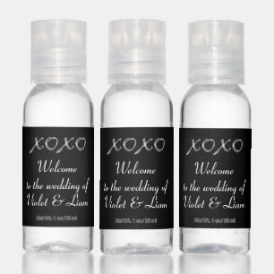 Silver xo's Wedding Hand Sanitizer
