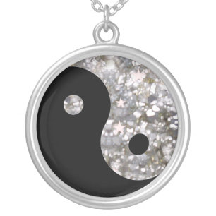 Silver Yin yang necklace