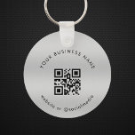 Silver | Your Custom Business Qr Code Scan Keychain<br><div class="desc">Promote your business with this simple keychain,  featuring custom QR code & text. Easily add your QR Code and other details by clicking on the "personalize" option.</div>