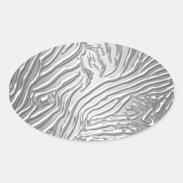 Silver Zebra Party Favor Label Envelope Seal Stick (Front)