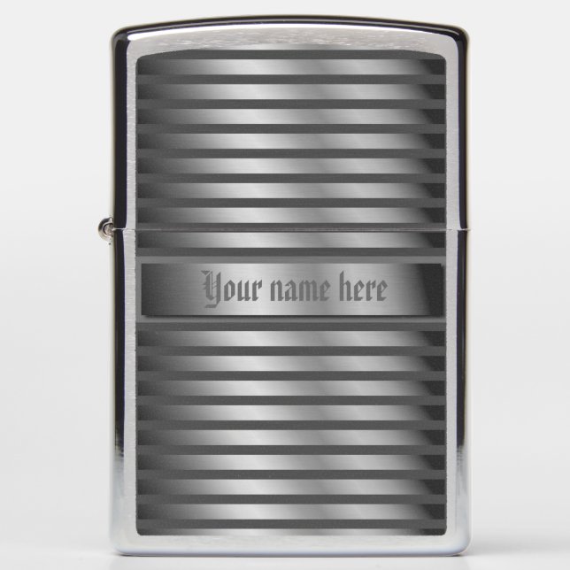 silver,zippo,stripes,colorful+ craft, template, zippo lighter (Front)