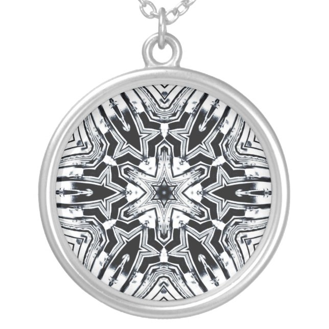 Silverana Geometric Star Necklace (Front)