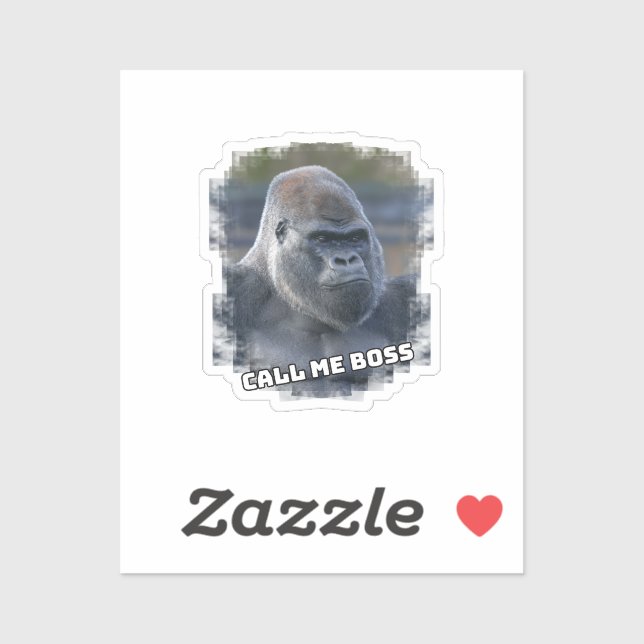 Silverback "Call Me Boss" Sticker (Sheet)